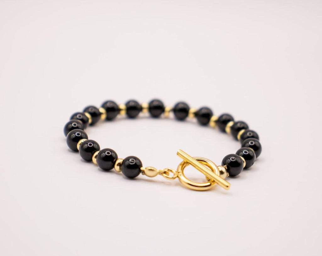 CIRCE | Bracelet in Tourmaline and 18-carat gold-plated stainless steel