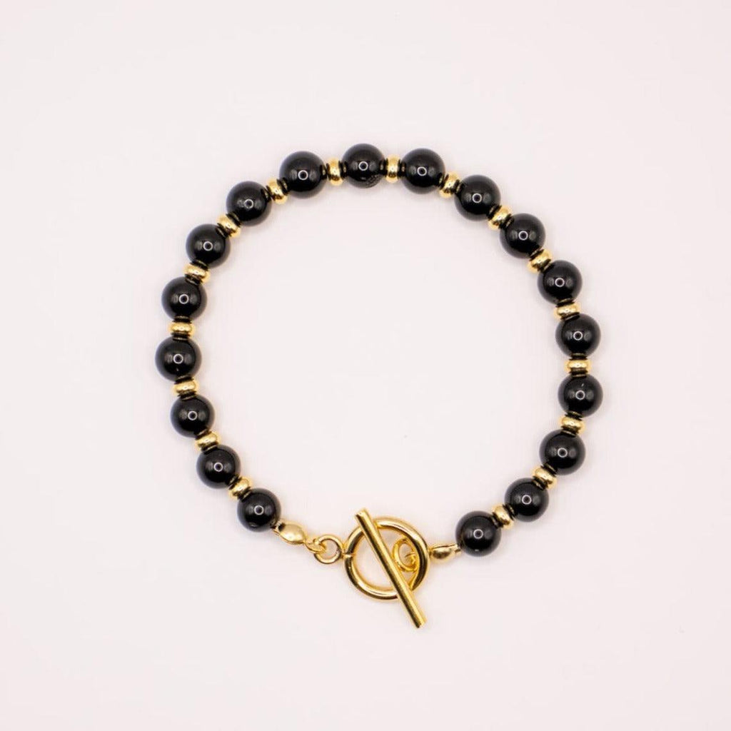 CIRCE | Bracelet in Tourmaline and 18-carat gold-plated stainless steel