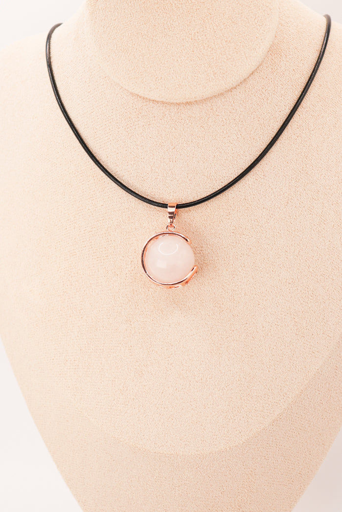 Pendant | Moon Sphere in Rose Quartz