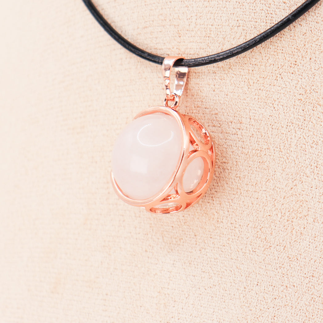Pendant | Moon Sphere in Rose Quartz