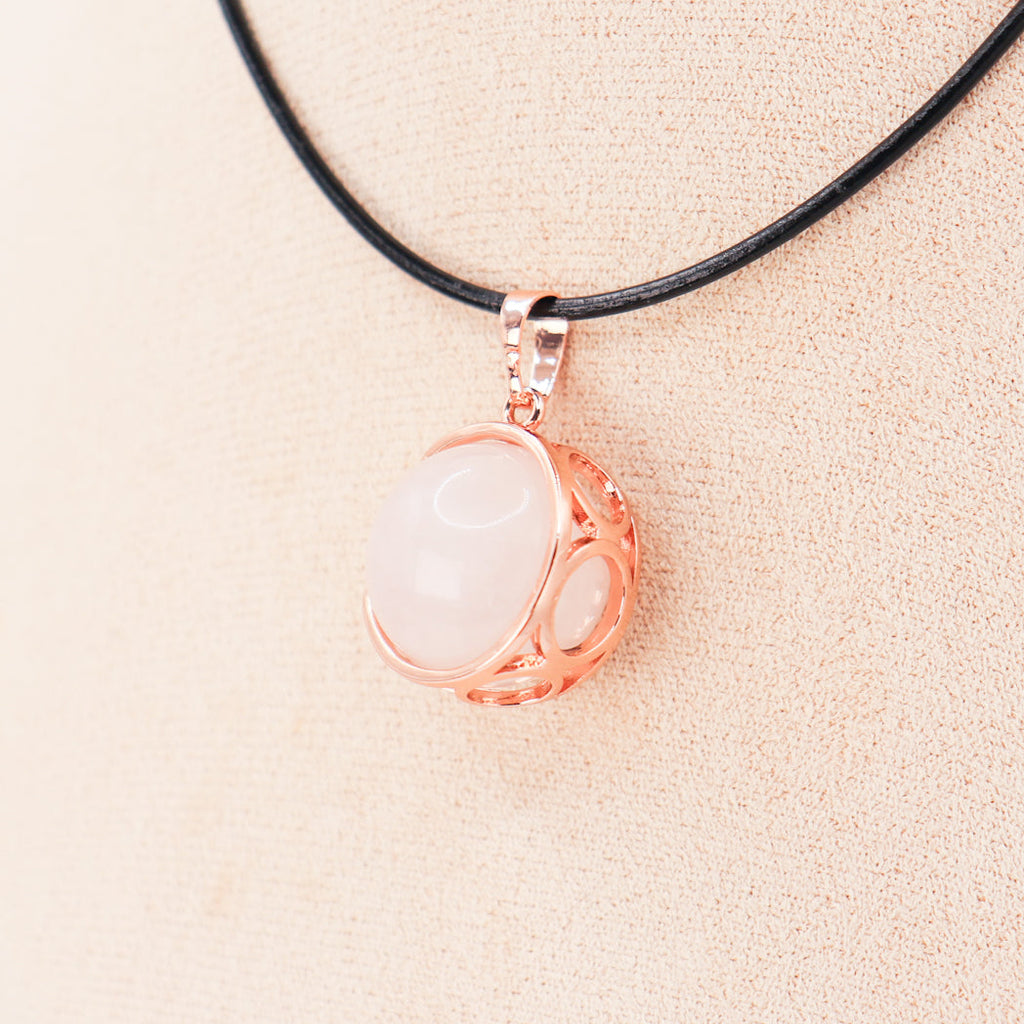 Pendant | Moon Sphere in Rose Quartz