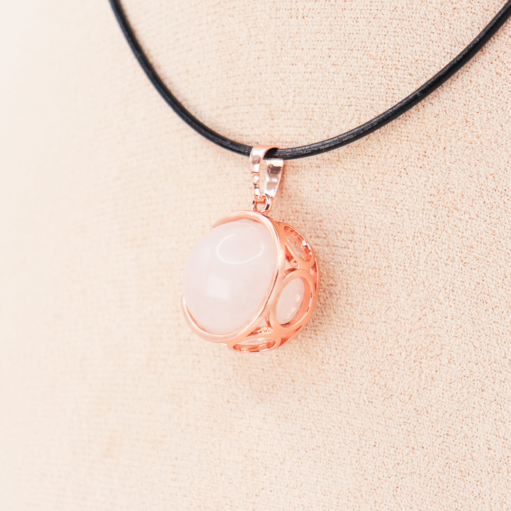 Pendant | Moon Sphere in Rose Quartz